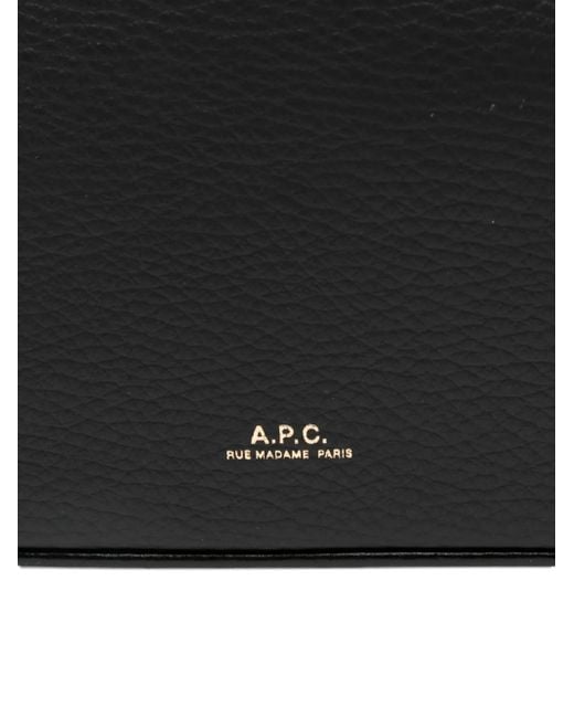 A.P.C. Black Tote Bag mit Reißverschluss