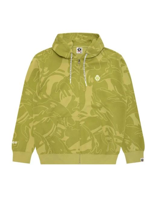 Aape By A Bathing Ape Hoodie Met Abstracte Print in het Green voor heren