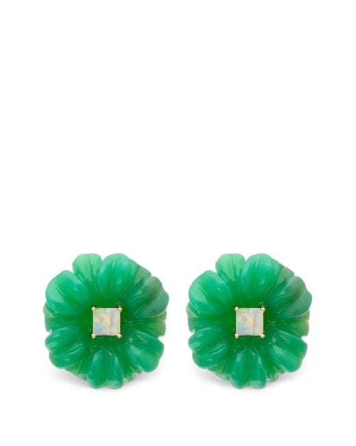 Aliita Green Boucles D'Oreilles À Fleurs