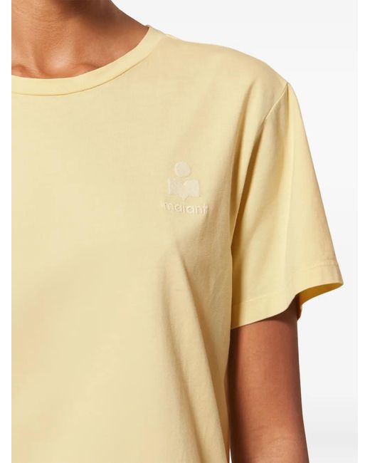 Isabel Marant Yellow Aby Crew-Neck T-Shirt