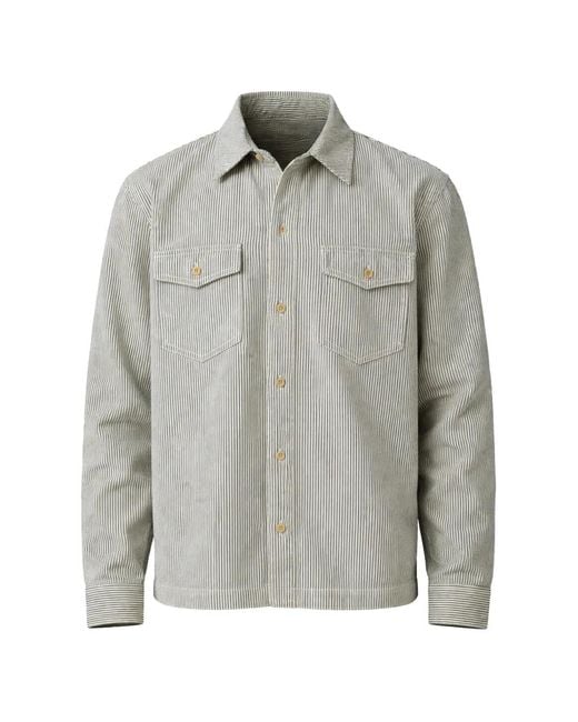 PAIGE Gray Stripe Pocket Jacket for men