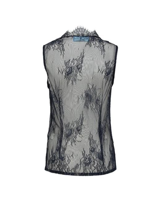 Blugirl Blumarine Blue Peak-Lapel Single-Breasted Blazer