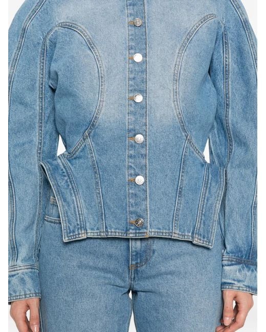Mugler Blue Medium Denim Jacket