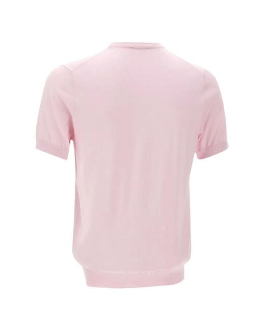Diktat Pink Crew-Neck T-Shirt for men