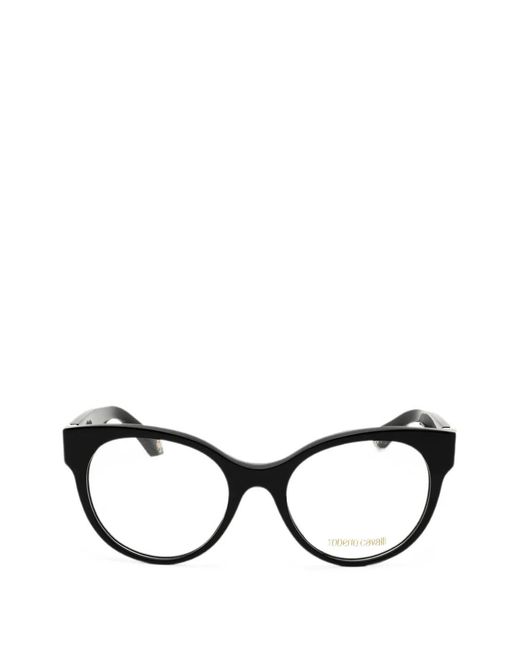 Roberto Cavalli Black Round-Frame Glasses