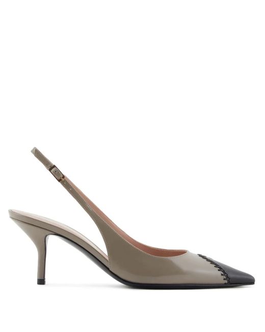 Giorgio Armani コントラストトゥ レザーパンプス White