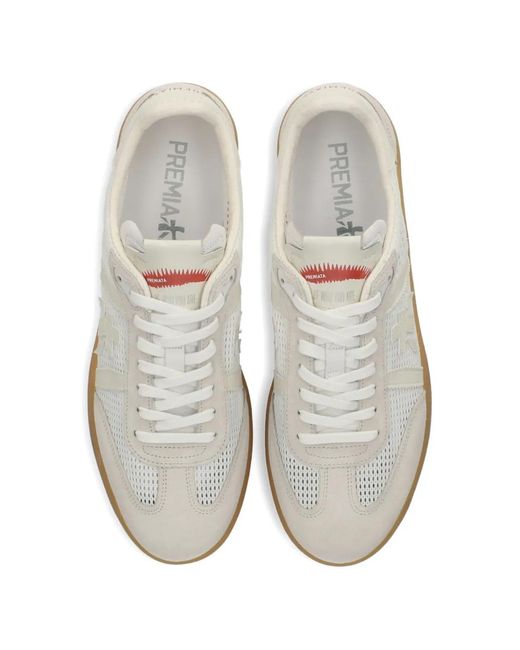 Premiata White Bonnie Lace-Up Sneakers for men