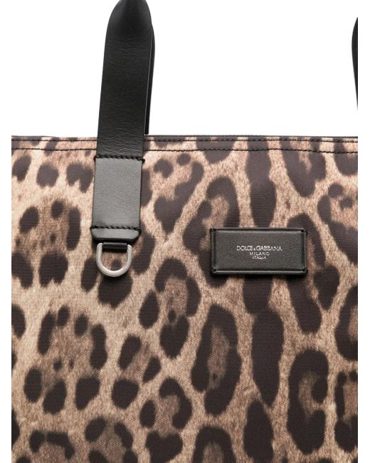 Sac Cabas À Motif Léopard Dolce & Gabbana pour homme en coloris Black