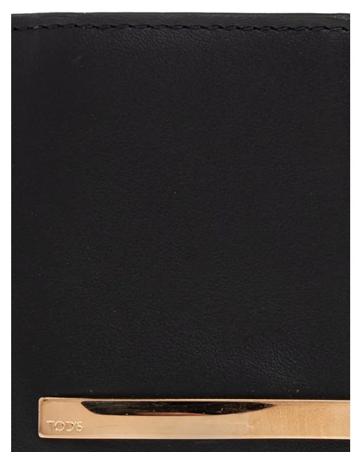 Tod's Black Logo-Plaque Wallet