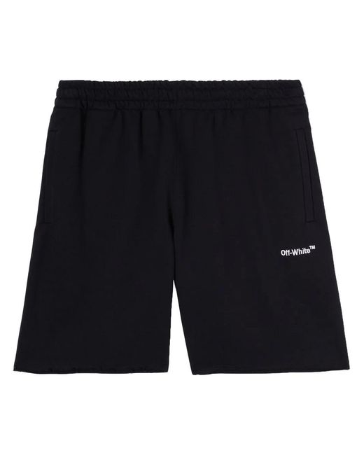 Off-White c/o Virgil Abloh Blue Helvetica Logo Track Shorts for men