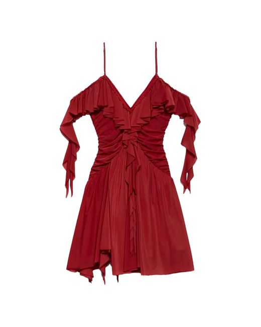 Aniye By Red Xena Ruffled Cold-Shoulder Mini Dress