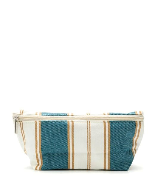 Amir Slama Blue Striped Make Up Bag