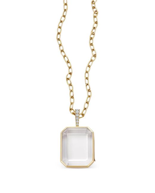 Loquet London White 18K Diamond Locket Necklace