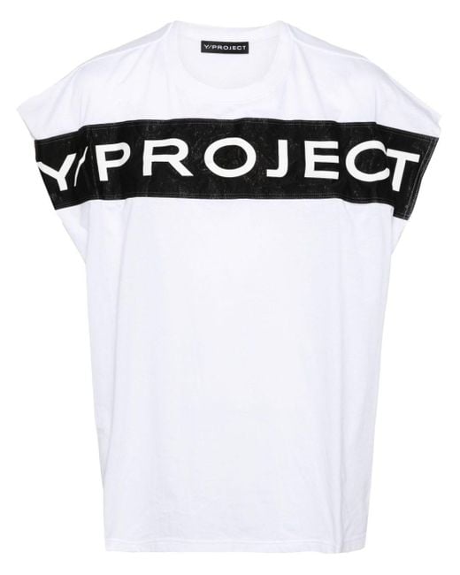 Y. Project Black Logo-print Cotton Tank Top