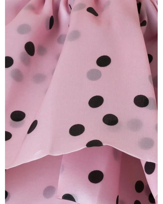 Bambah Pink Ruffled Silk Organza Top