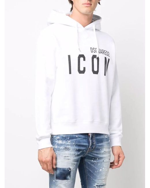 DSquared² White Sweatshirt With Logo for men