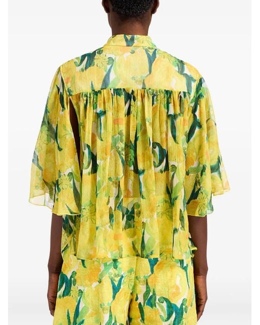LaDoubleJ Yellow Lemon-Print Blouse