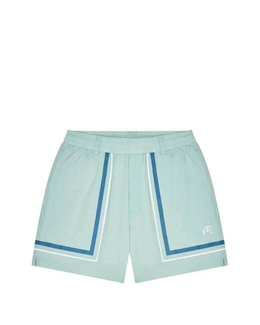Malbon Golf Blue Scooter Playa Shorts for men