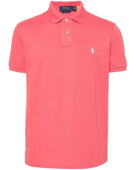 Polo Ralph Lauren Poloshirt mit Logo-Stickerei in Pink für Herren