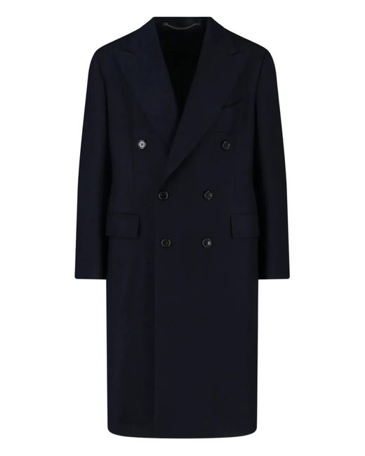 Cesare Attolini Blue Manteau À Boutonnière Croisée for men