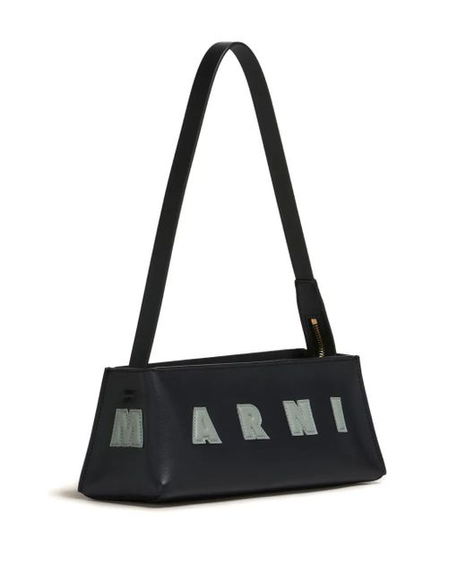 Sac Porté Épaule À Logo Appliqué Marni en coloris Black