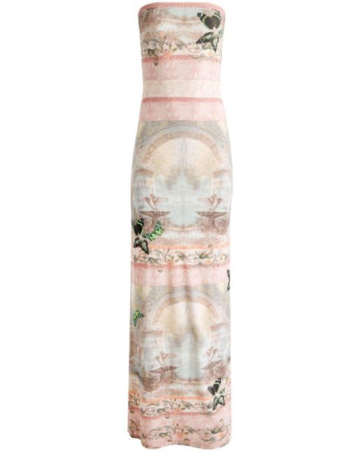 Robe longue Delora à design sans bretelles Alice + Olivia en coloris Natural