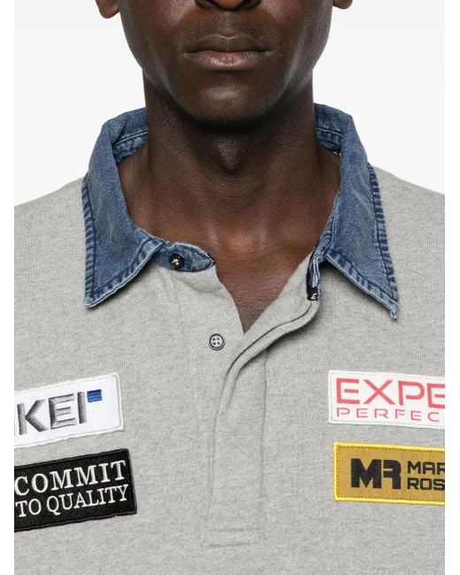 トップス martine rose 25ss logo polo Martine Rose logo-print