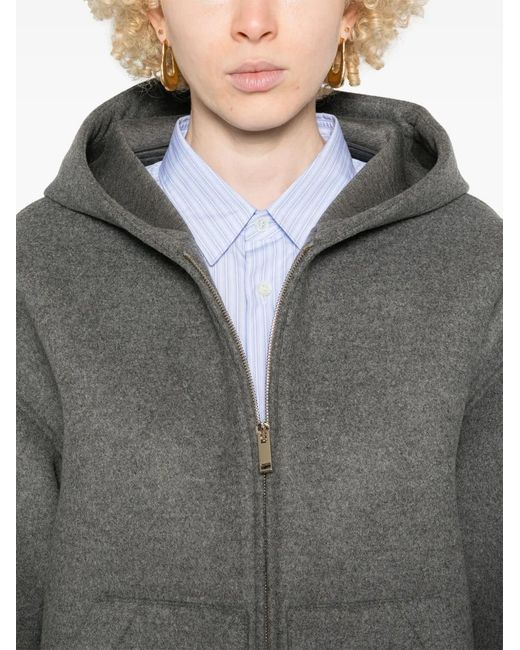 Valentino Garavani Gray VLogo Oversized Virgin Wool Jacket