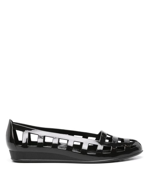 Ancient Greek Sandals Black Elli Jelly Ballet Flats