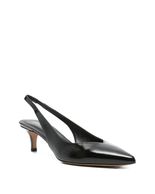 Isabel Marant Black Pointed-Toe Slingback Pumps