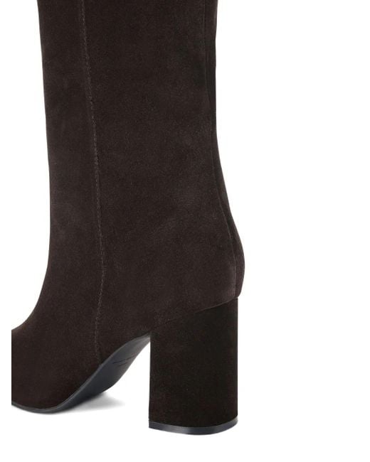 Kurt Geiger Black 80Mm Regent Cap Pointed Knee-High Boots