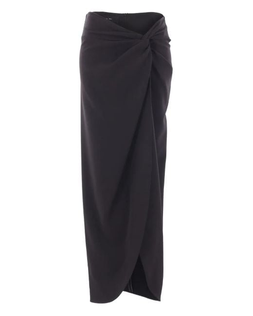 FEDERICA TOSI Blue Copricostume Knotted Midi Skirt
