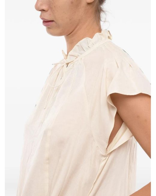 Samsøe & Samsøe Natural Karookh Ruffle-Collar Mini Dress