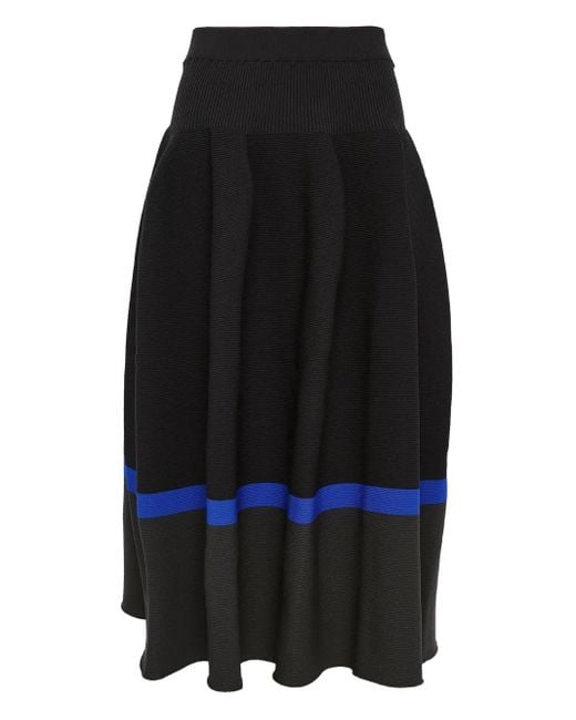 CFCL Black Pottery Pleated Midi Skirt