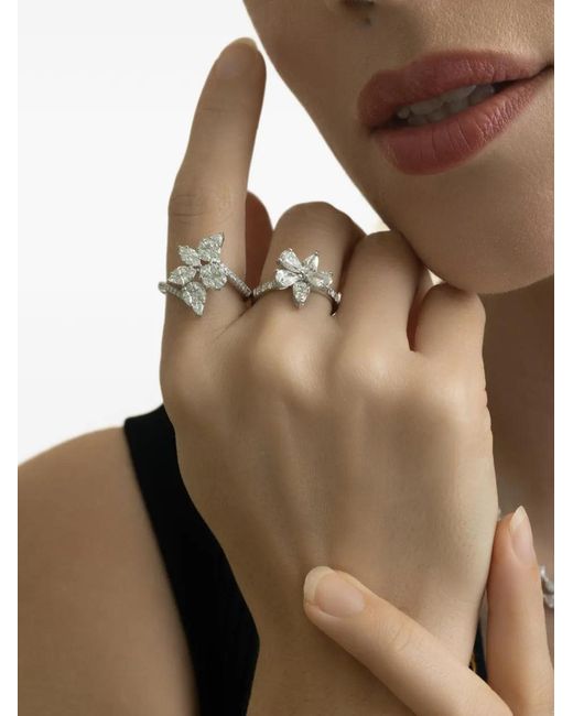 Zydo White Diamond Flower Ring