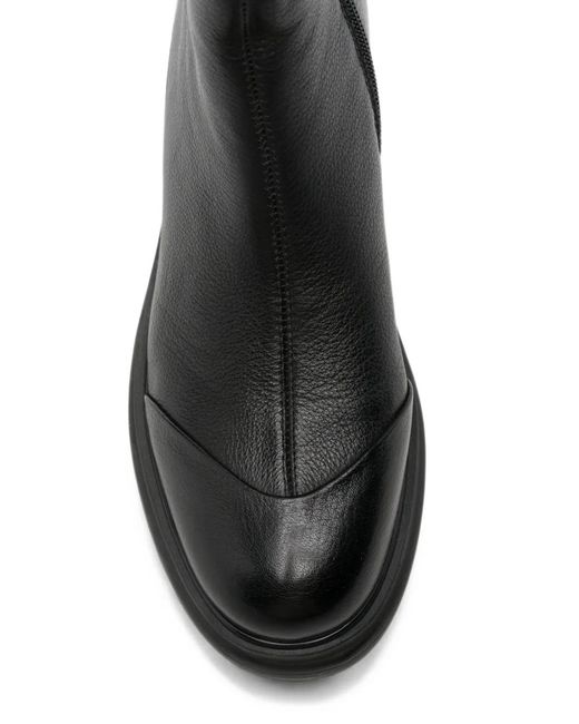 Linda Baumann Black Chunky-Sole Panelled Ankle Boots
