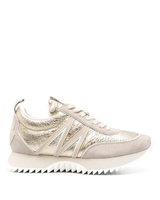 Moncler White Pacey Leather Sneakers