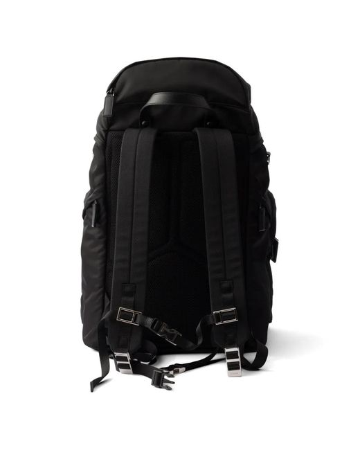 Prada Black Re-Nylon Multi-Pocket Backpack for men
