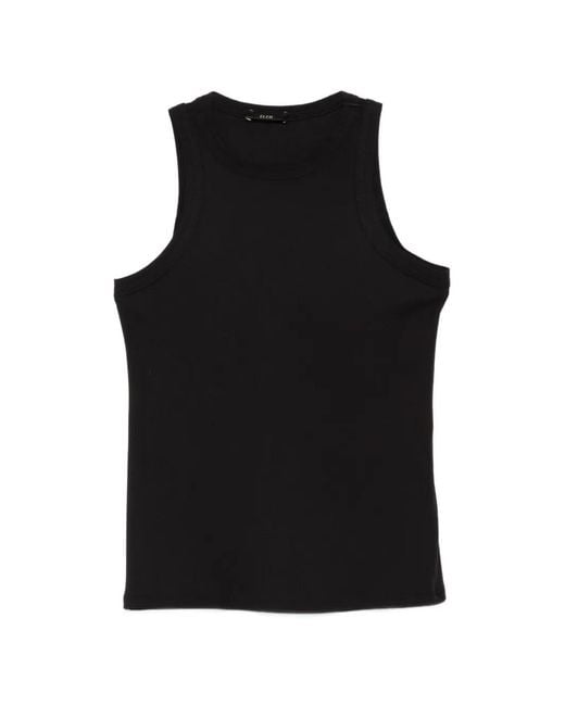ELEH Black Round-Neck Tank Top