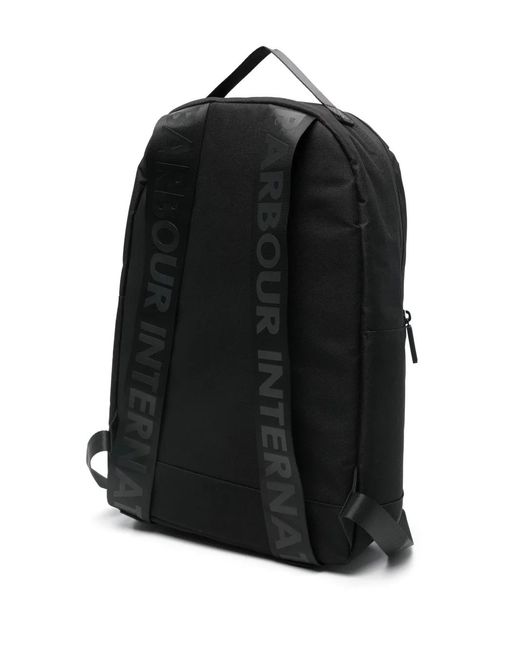 Barbour Black Knockhill Backpack for men
