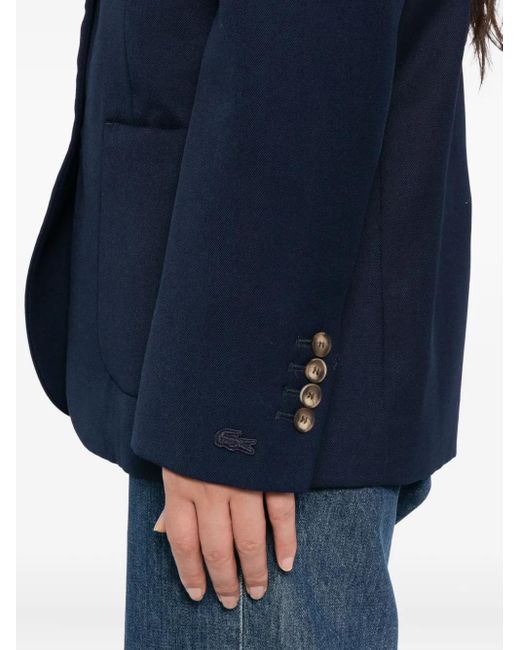 Lacoste Blue Logo-Embroidered Blazer