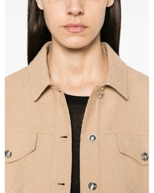 Patrizia Pepe Natural Micro-Bouclé Jacket