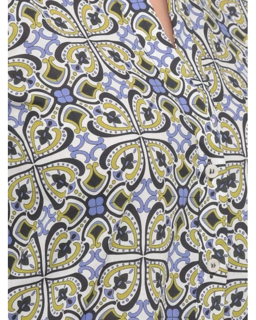Emme Gray V-Neck Printed Shirt