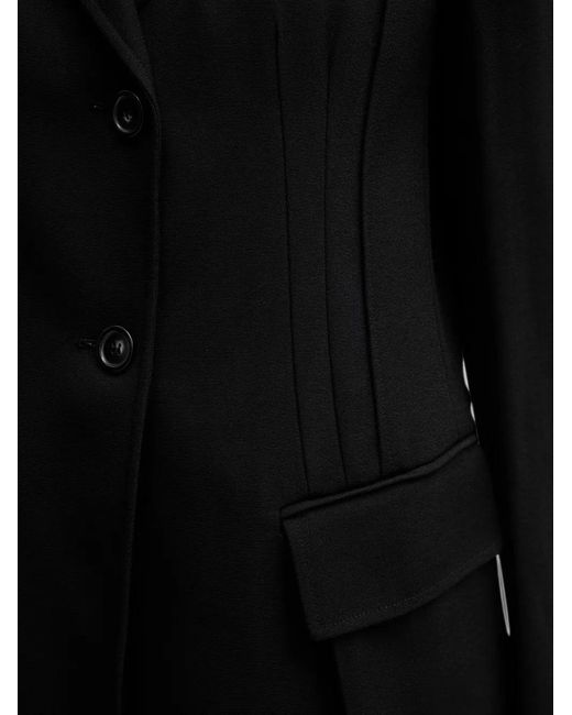 Sportmax Black Darted Single-Breasted Blazer