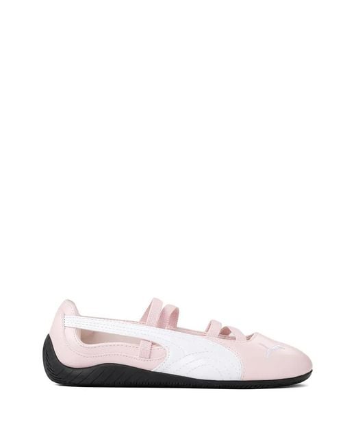 PUMA White Speedcat Cut-Out Ballet Flats