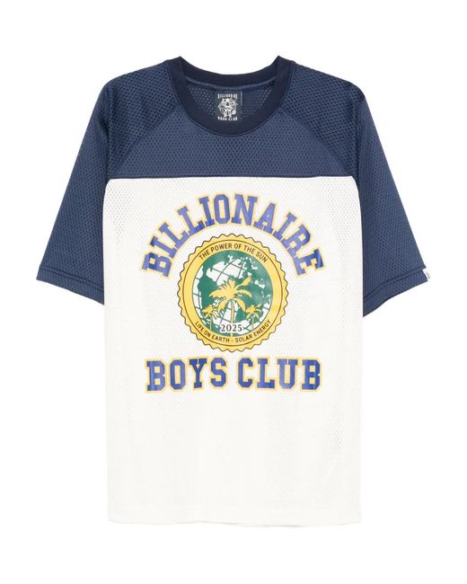 BBCICECREAM Blue Mesh Panelled T-Shirt for men