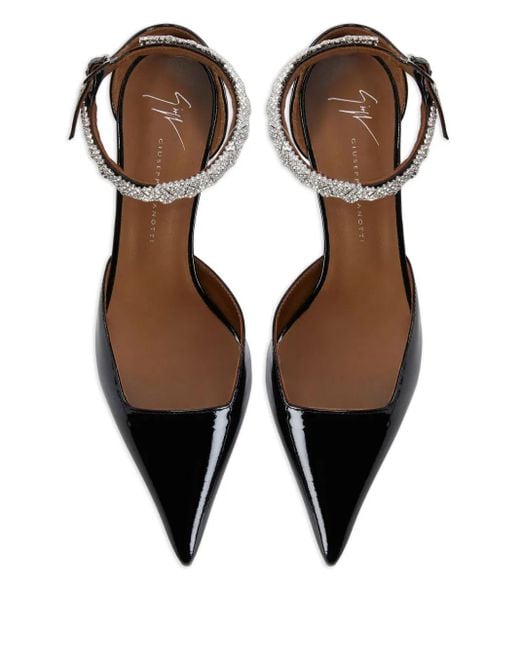 Giuseppe Zanotti Black 50Mm Elenie Crystal-Embellished Pumps
