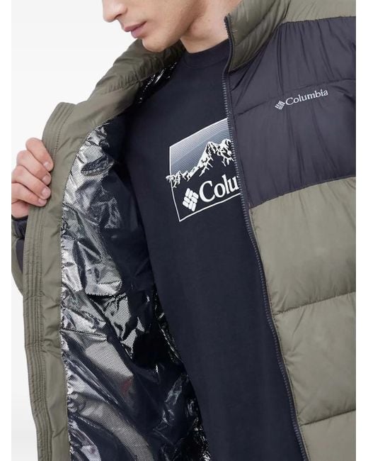 Columbia Gray Colour-Blocked Puffer Jacket for men