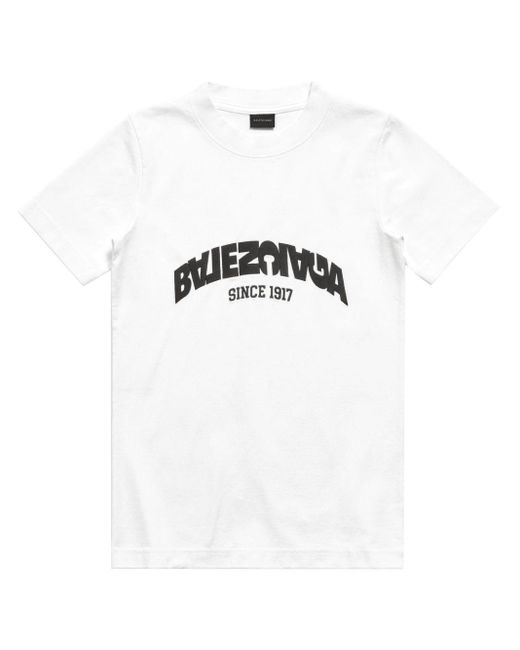 Balenciaga White Back Flip Logo T-shirt