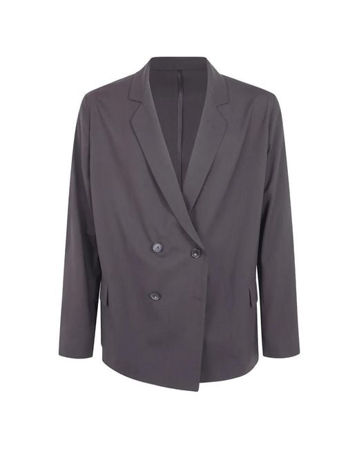 PT Torino Gray Double-Breasted Blazer for men